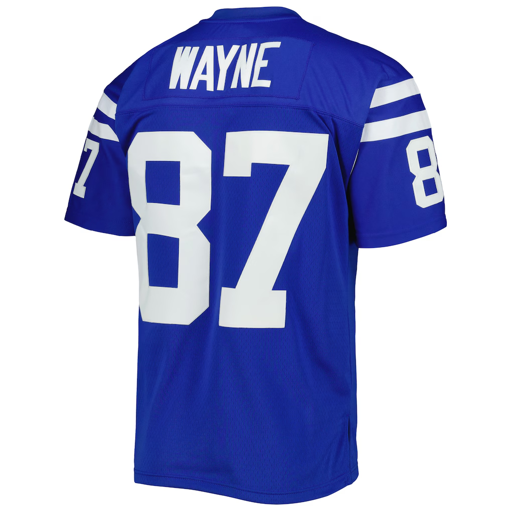 BIPIHUC IN.Colts #87 Reggie Wayne Mitchell & Ness Royal Legacy Replica Jersey