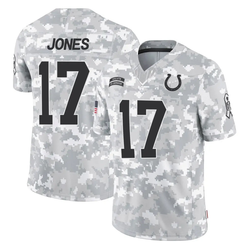 BIPIHUC IN.Colts #17 Daniel Jones Player Arctic Camo Salute To Service Limited Game Stitched Jerseys