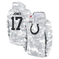 BIPIHUC IN.Colts #17 Daniel Jones Player Arctic Camo Salute to Service Hoodies Limited Game Stitched Jerseys