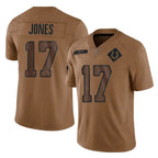BIPIHUC IN.Colts #17 Daniel Jones Player Brown Salute To Service Limited Stitched Jerseys