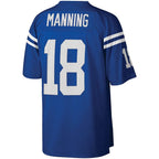 BIPIHUC IN.Colts #18 Peyton Manning Mitchell & Ness Royal Big & Tall Retired Player Replica Stitched Jerseys