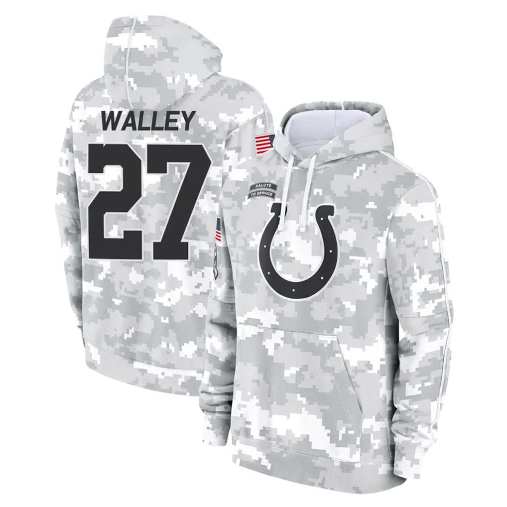 BIPIHUC IN.Colts #27 Justin Walley Player Arctic Camo Salute to Service Hoodies Limited Game Stitched Jerseys