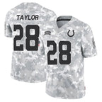 BIPIHUC IN.Colts #28 Jonathan Taylor Player Arctic Camo Salute to Service Limited Stitched Jerseys