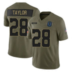 BIPIHUC IN.Colts #28 Jonathan Taylor Player Olive 2025 Salute To Service Limited Game Stitched Jerseys