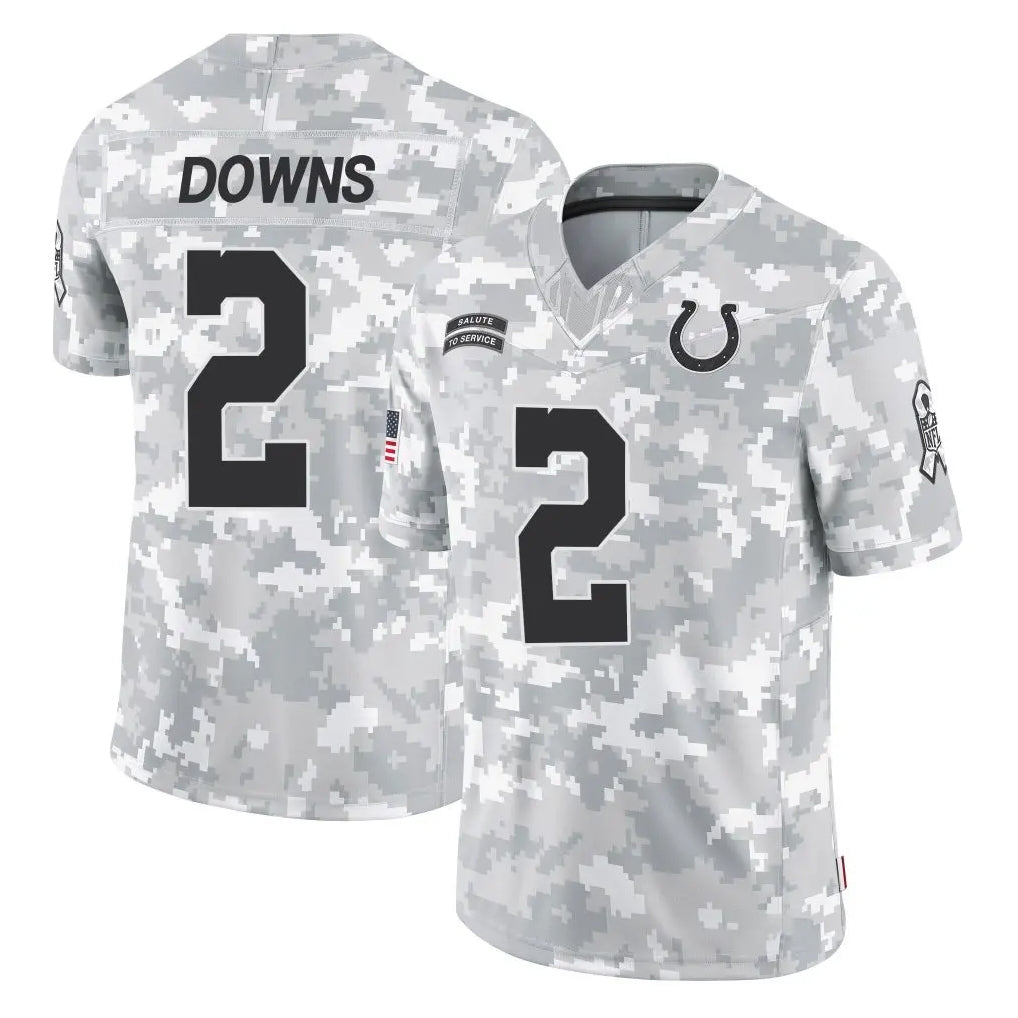 BIPIHUC IN.Colts #2 Josh Downs Player Arctic Camo Salute To Service Limited Game Stitched Jerseys