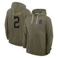 BIPIHUC IN.Colts #2 Josh Downs Player Olive Salute to Service Pullover Hoodies Limited Stitched Jerseys