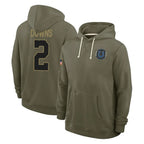 BIPIHUC IN.Colts #2 Josh Downs Player Olive Salute to Service Pullover Hoodies Limited Stitched Jerseys