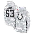 BIPIHUC IN.Colts #53 CJ Allen Player Arctic Camo Salute to Service Hoodies Limited Game Stitched Jerseys