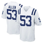 BIPIHUC IN.Colts #53 CJ Allen Player White Home Game Stitched Jerseys