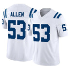 BIPIHUC IN.Colts #53 CJ Allen Player White Limited Vapor F.U.S.E. Home Game Stitched Jerseys
