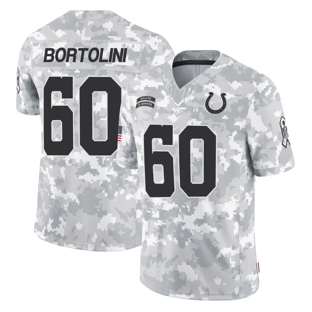 BIPIHUC IN.Colts #60 Tanor Bortolini Player Arctic Camo Salute To Service Limited Game Stitched Jerseys
