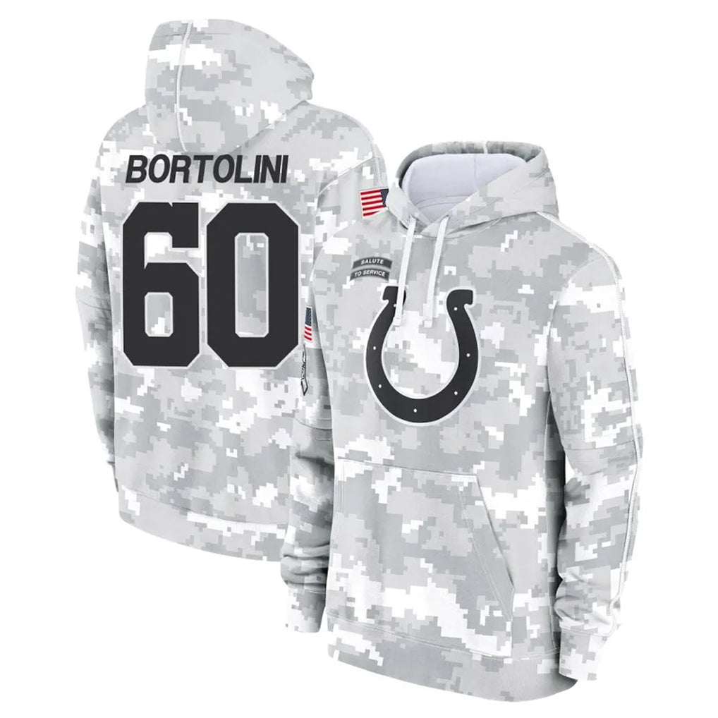 BIPIHUC IN.Colts #60 Tanor Bortolini Player Arctic Camo Salute to Service Hoodies Limited Game Stitched Jerseys