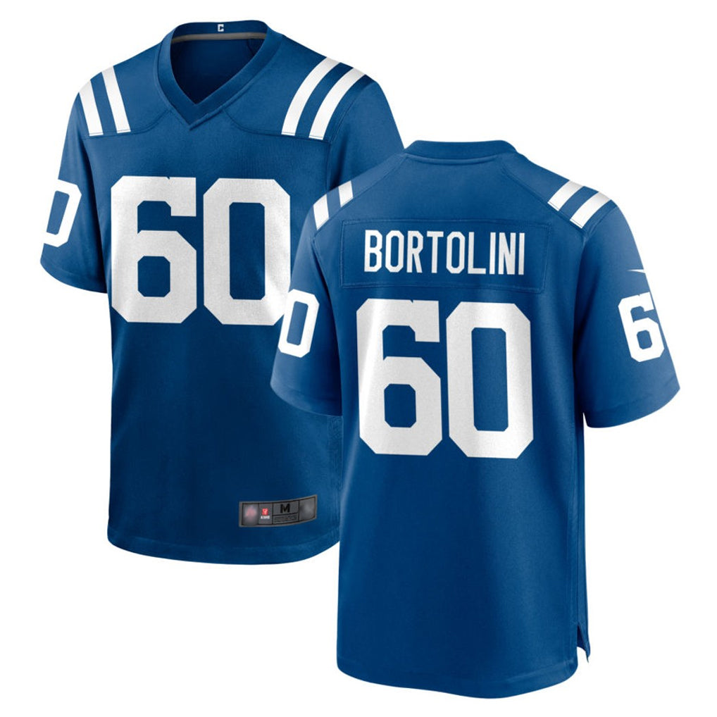 BIPIHUC IN.Colts #60 Tanor Bortolini Player Royal Home Game Stitched Jerseys