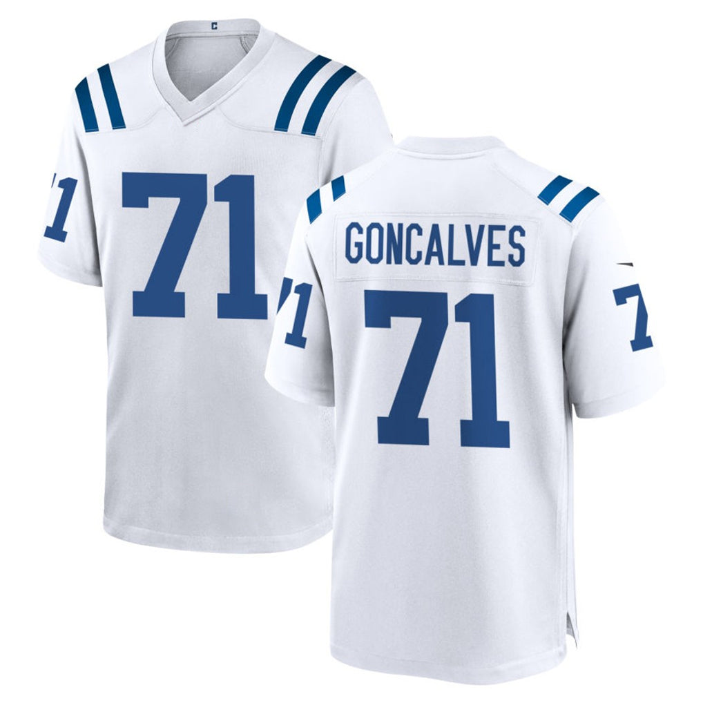 BIPIHUC IN.Colts #71 Matt Goncalves Player White Home Game Stitched Jerseys