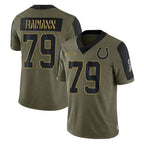BIPIHUC IN.Colts #79 Bernhard Raimann Player Olive Salute To Service Limited Game Stitched Jerseys