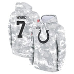 BIPIHUC IN.Colts #7 Charvarius Ward Sr. Player Arctic Camo Salute to Service Hoodies Limited Game Stitched Jerseys