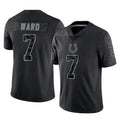 BIPIHUC IN.Colts #7 Charvarius Ward Sr. Player Black Reflective Limited Game Stitched Jerseys
