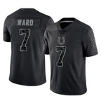 BIPIHUC IN.Colts #7 Charvarius Ward Sr. Player Black Reflective Limited Game Stitched Jerseys