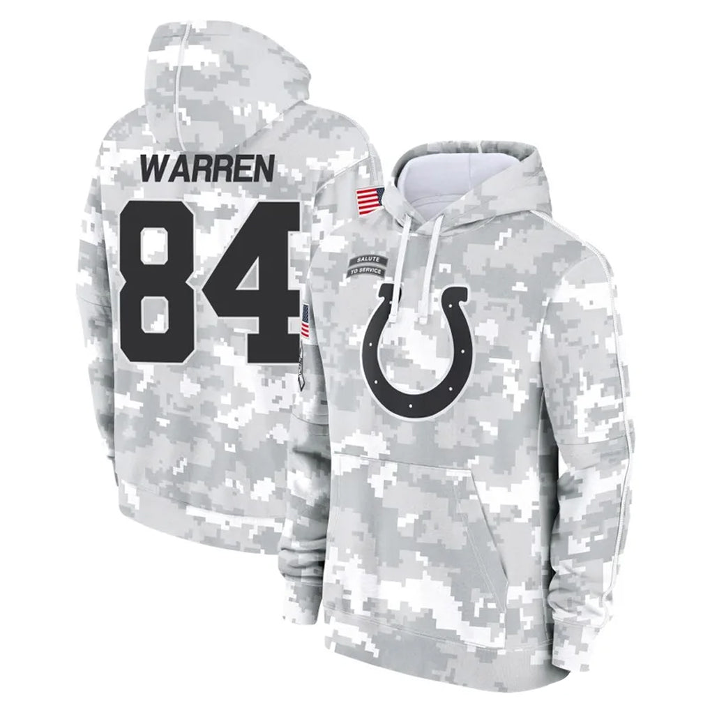 BIPIHUC IN.Colts #84 Tyler Warren Player Arctic Camo Salute to Service Hoodies Limited Game Stitched Jerseys