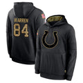 BIPIHUC IN.Colts #84 Tyler Warren Player Black Salute to Service Hoodies Limited Game Stitched Jerseys