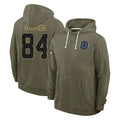 BIPIHUC IN.Colts #84 Tyler Warren Player Olive Salute to Service Pullover Hoodies Limited Stitched Jerseys