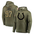 BIPIHUC IN.Colts #97 Laiatu Latu Player Olive Salute to Service Pullover Hoodies Home Game Stitched Jerseys