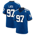BIPIHUC IN.Colts #97 Laiatu Latu Player Royal Alternate Indiana Nights Home Game Stitched Jerseys