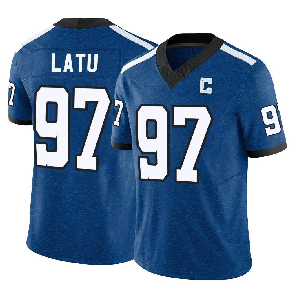 BIPIHUC IN.Colts #97 Laiatu Latu Player Royal Limited Indiana Nights Alternate Vapor F.U.S.E. Home Game Stitched Jerseys