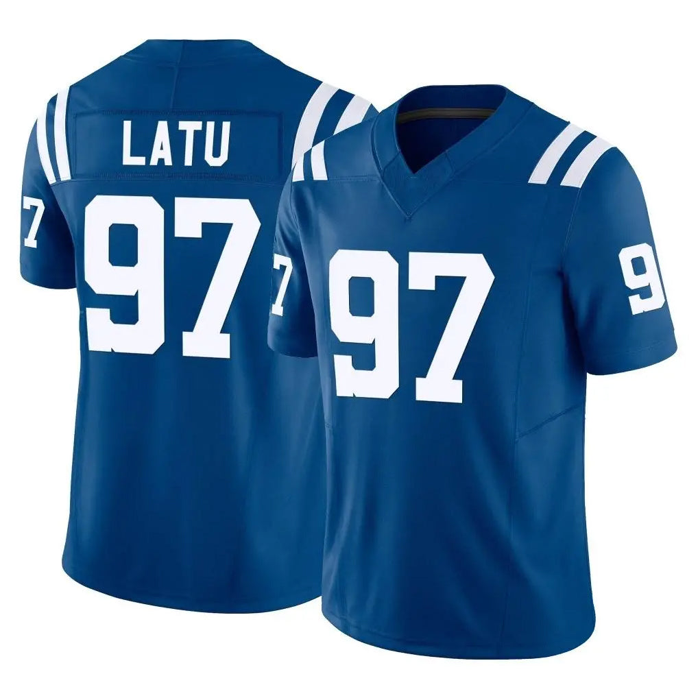 BIPIHUC IN.Colts #97 Laiatu Latu Player Royal Limited Vapor F.U.S.E. Home Game Stitched Jerseys