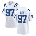 BIPIHUC IN.Colts #97 Laiatu Latu Player White Home Game Stitched Jerseys
