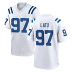 BIPIHUC IN.Colts #97 Laiatu Latu Player White Home Game Stitched Jerseys