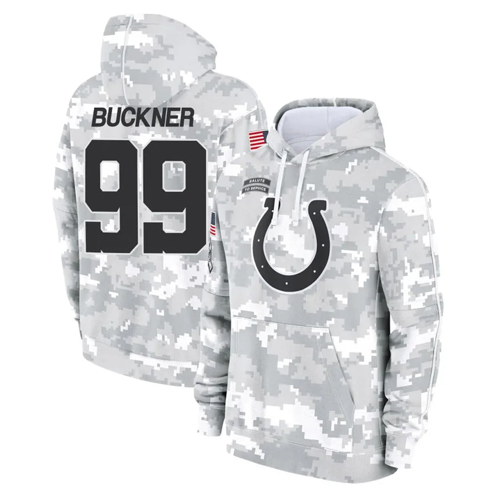 BIPIHUC IN.Colts #99 DeForest Buckner Player Arctic Camo Salute to Service Hoodies Limited Game Stitched Jerseys