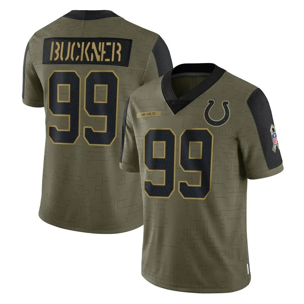 BIPIHUC IN.Colts #99 DeForest Buckner Player Olive Salute To Service Limited Game Stitched Jerseys