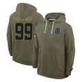 BIPIHUC IN.Colts #99 DeForest Buckner Player Olive Salute to Service Pullover Hoodies Limited Stitched Jerseys