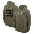 BIPIHUC IN.Colts #99 DeForest Buckner Player Olive Salute to Service Pullover Hoodies Limited Stitched Jerseys