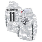 BIPIHUC J.Jaguars #11 Parker Washington Player Arctic Camo Salute to Service Hoodies Limited Game Stitched Jerseys