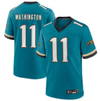 BIPIHUC J.Jaguars #11 Parker Washington Player Legend Teal Game Stitched Jerseys