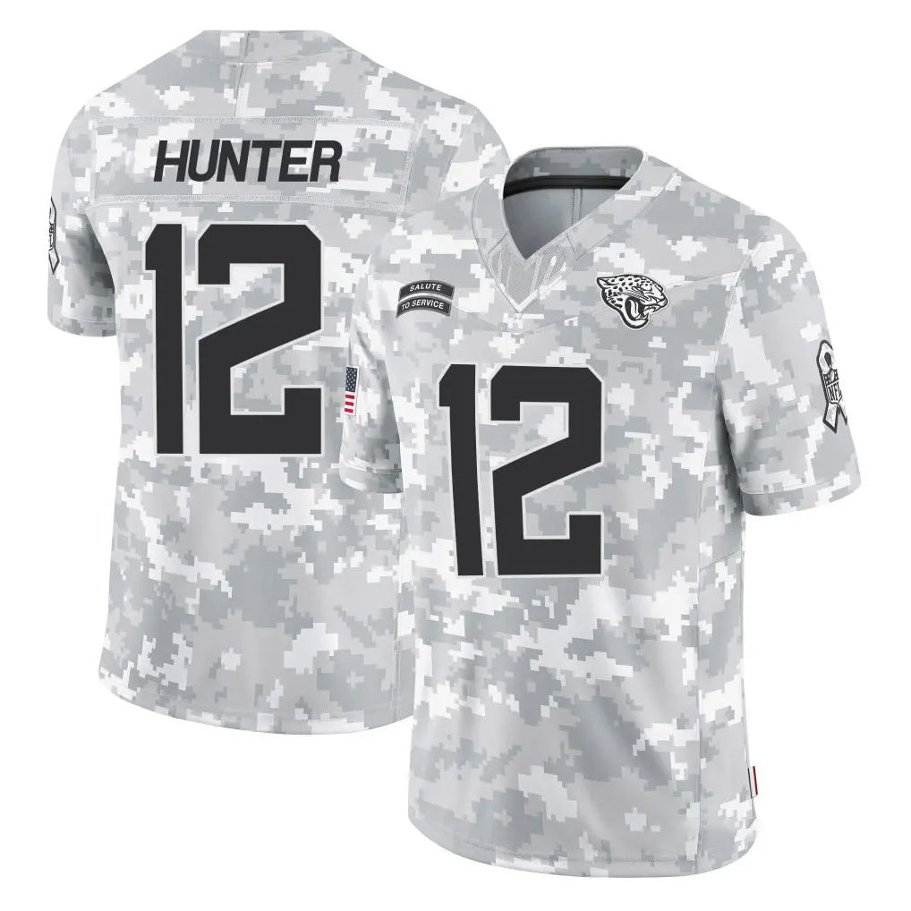 BIPIHUC J.Jaguars #12 Travis Hunter Player Arctic Camo Salute To Service Limited Game Stitched Jerseys