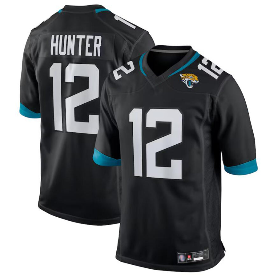 BIPIHUC J.Jaguars #12 Travis Hunter Player Black Replica Game Stitched Jerseys
