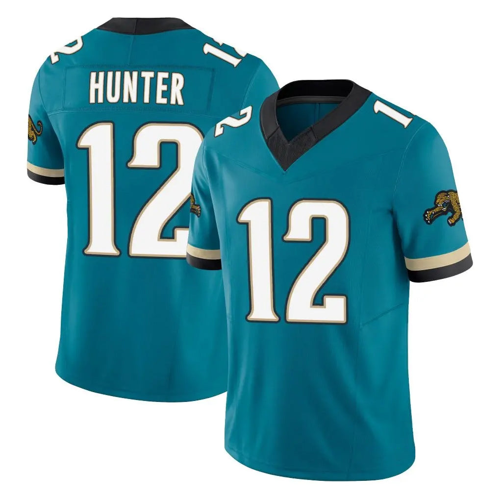 BIPIHUC J.Jaguars #12 Travis Hunter Player Teal Prowler Throwback Vapor F.U.S.E. Limited Home Game Stitched Jerseys