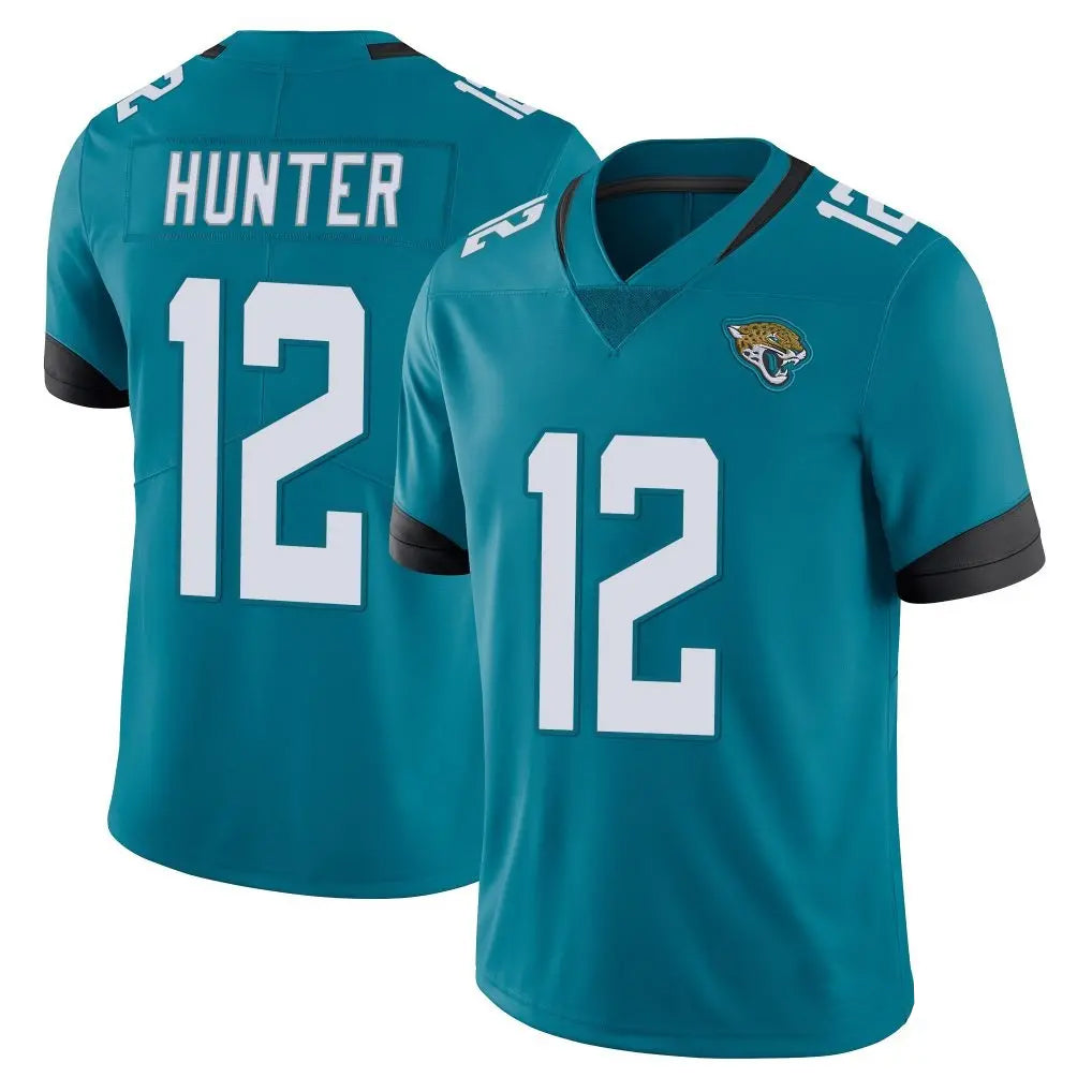 BIPIHUC J.Jaguars #12 Travis Hunter Player Teal Vapor Untouchable Limited Home Game Stitched Jerseys