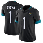 BIPIHUC J.Jaguars #1 Montaric Brown Player Black Vapor Untouchable Limited Home Game Stitched Jerseys