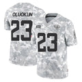 BIPIHUC J.Jaguars #23 Foyesade Oluokun Player Arctic Camo Salute To Service Limited Game Stitched Jerseys