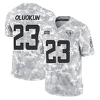 BIPIHUC J.Jaguars #23 Foyesade Oluokun Player Arctic Camo Salute To Service Limited Game Stitched Jerseys
