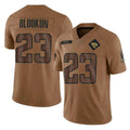 BIPIHUC J.Jaguars #23 Foyesade Oluokun Player Brown Salute To Service Limited Stitched Jerseys