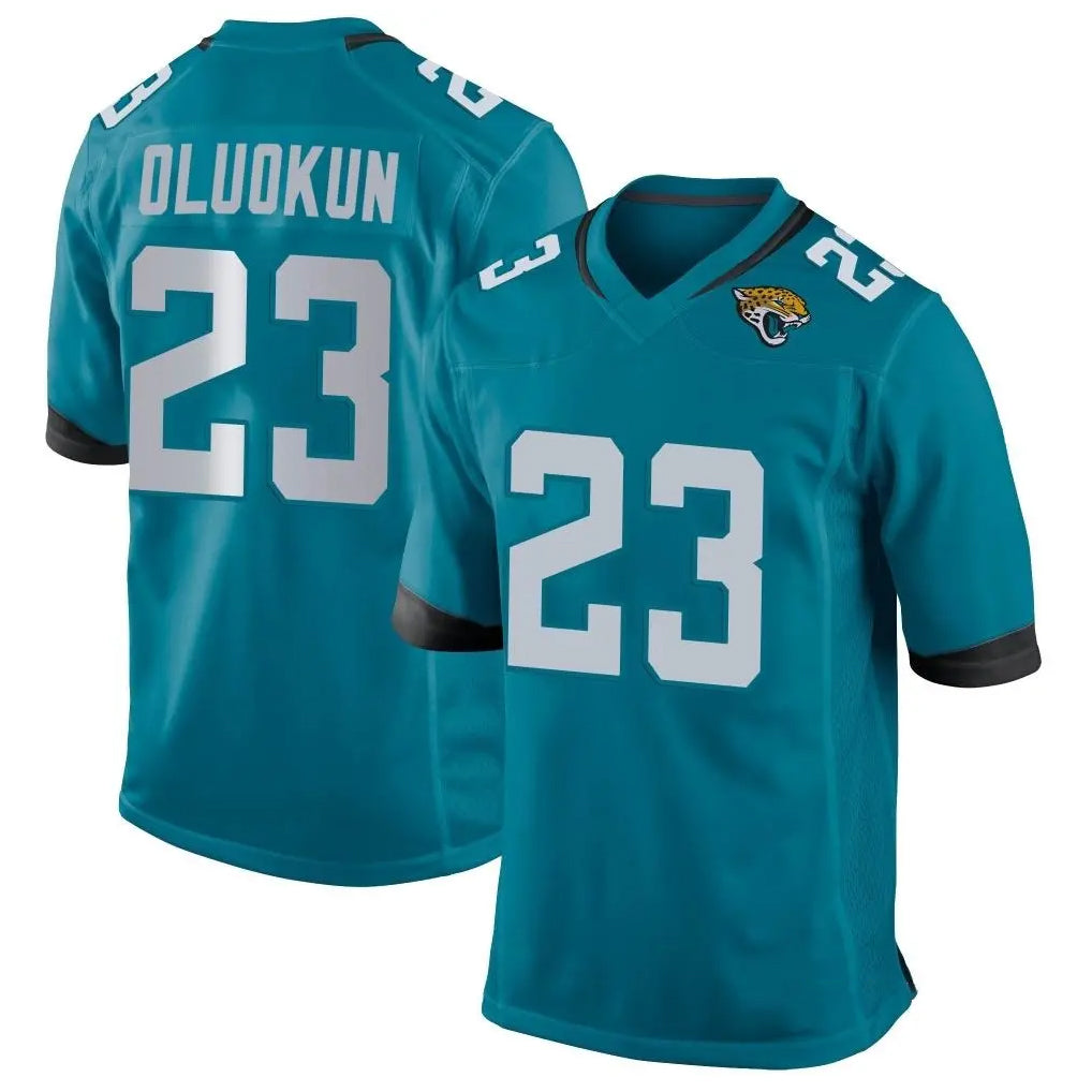 BIPIHUC J.Jaguars #23 Foyesade Oluokun Player Teal Home Game Stitched Jerseys