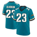 BIPIHUC J.Jaguars #23 Foyesade Oluokun Player Teal Prowler Throwback Limited Home Game Stitched Jerseys