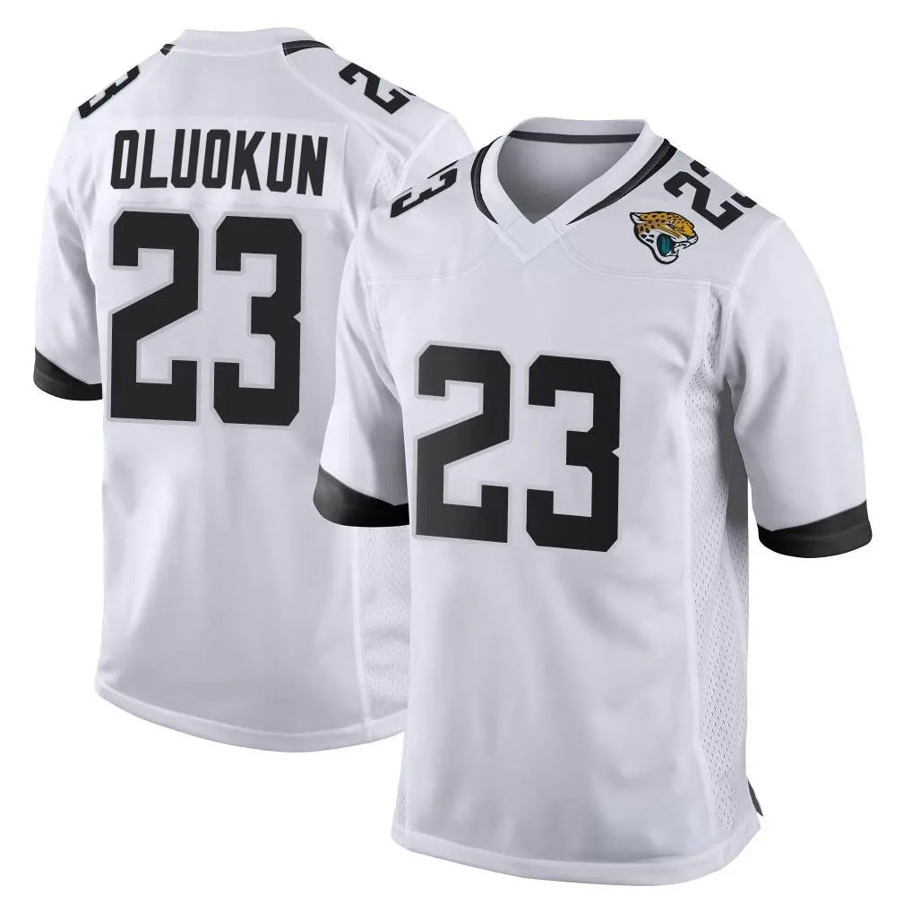 BIPIHUC J.Jaguars #23 Foyesade Oluokun Player White Home Game Stitched Jerseys