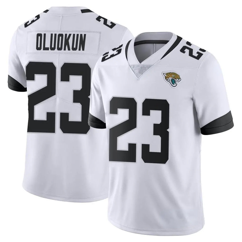 BIPIHUC J.Jaguars #23 Foyesade Oluokun Player White Vapor Untouchable Limited Home Game Stitched Jerseys