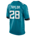 BIPIHUC J.Jaguars #28 Fred Taylor Player Teal Home Game Stitched Jerseys